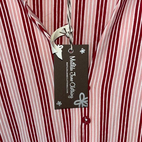 NWT Matilda Jane Heart to Heart Striped Midi Dress Large - Picture 5 of 7